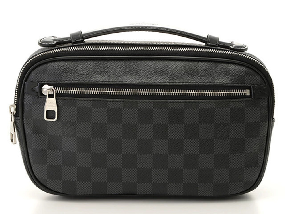 LOUIS VUITTON Bag Ambler Damier Graphite Black